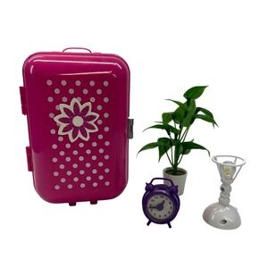Doll Accessories Pink Suitcase Lamp Purple Clock Plant Our Generation 18" Dolls